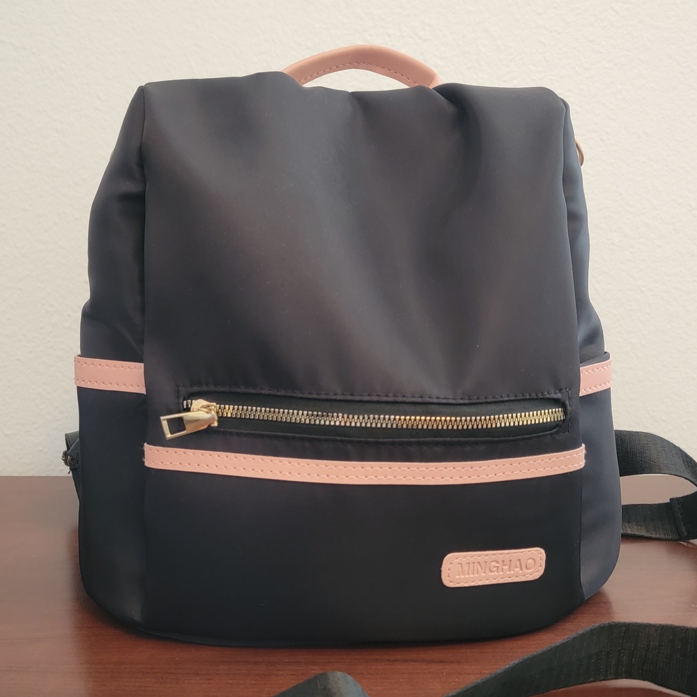 Black and Pink Women's Backpack